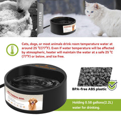 PETLESO Outdoor Heated Water Bowl anti-bite cord prevents cord damage in use