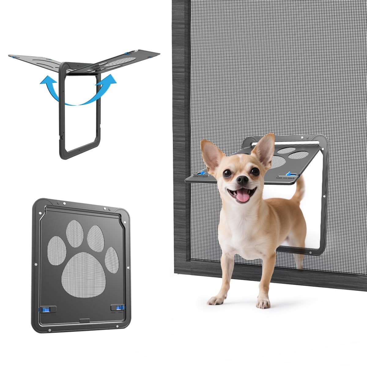 PETLESO small dog door 8x10 inner panel enables easy pet access indoors