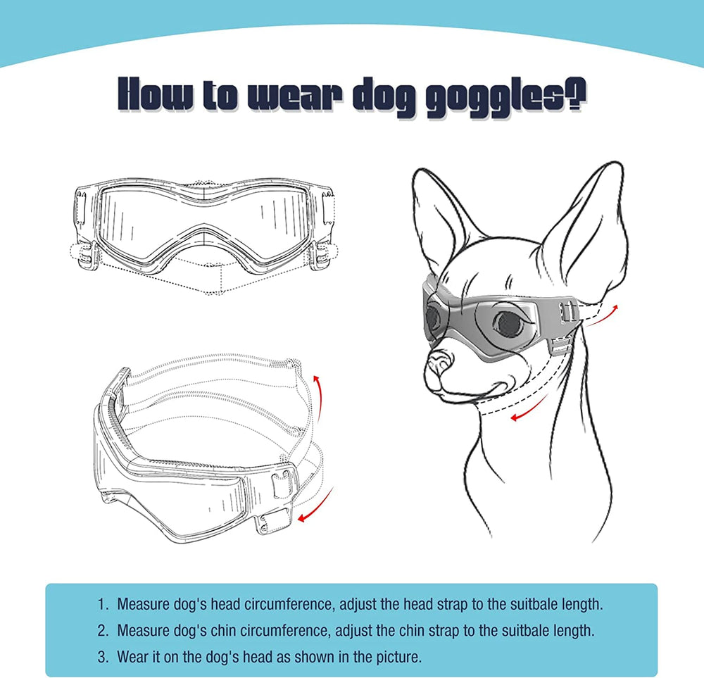 PETLESO goggles feature soft rubber frame for comfortable wear