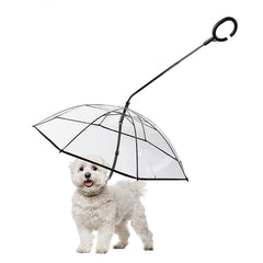 Petleso umbrella-small-dog-leash-setup: secure leash integration for calm, controlled rainy-day walks.