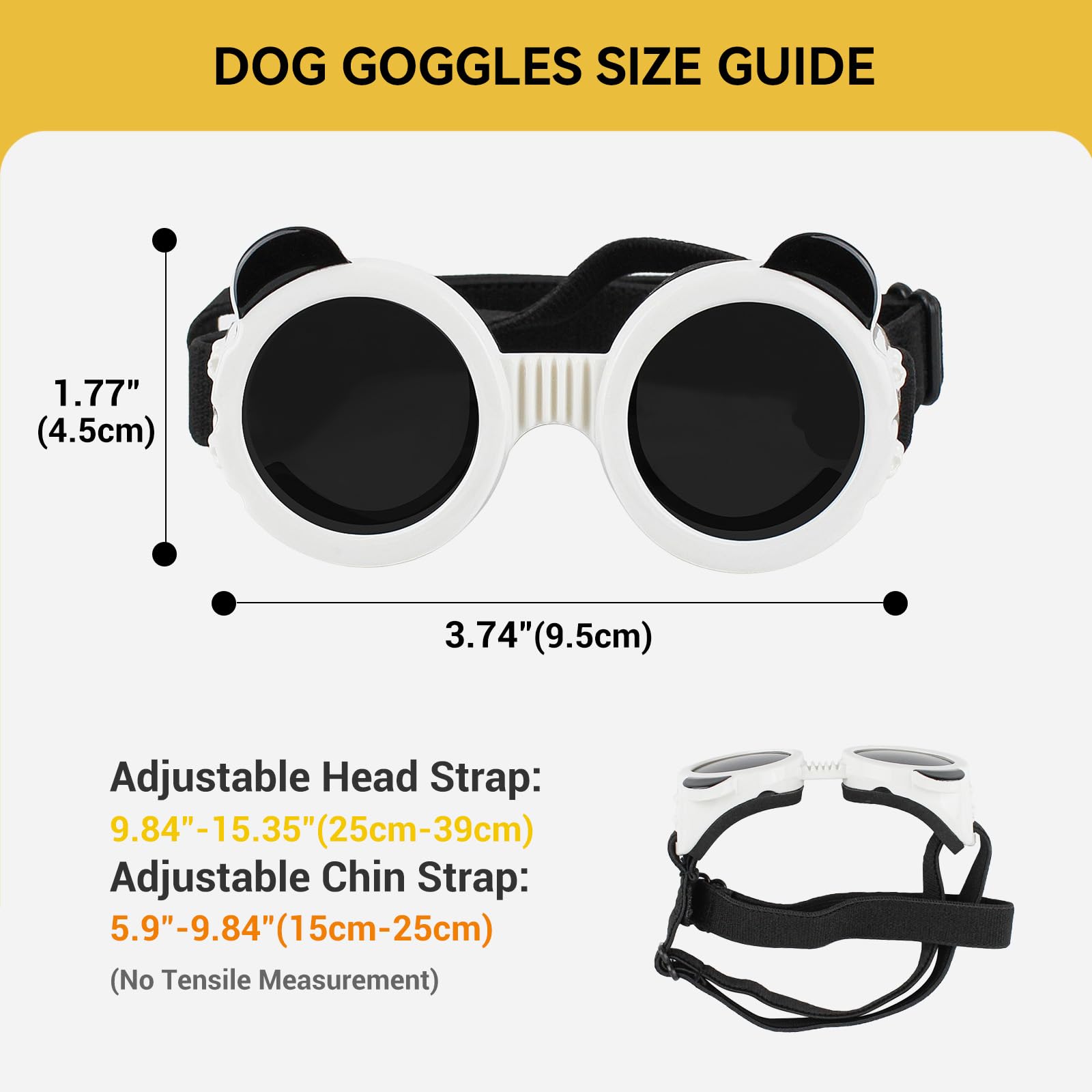 PETLESO UV protective dog goggles shield eyes from wind, dust, and snow