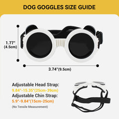 PETLESO UV protective dog goggles shield eyes from wind, dust, and snow