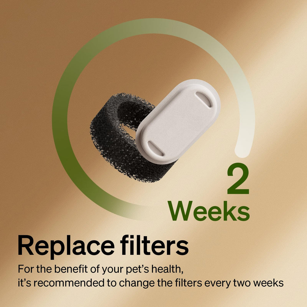 PETLIBRO activated-carbon-filter reduces odors and improves water taste for happier drinking.