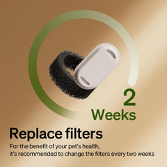 PETLIBRO activated-carbon-filter reduces odors and improves water taste for happier drinking.