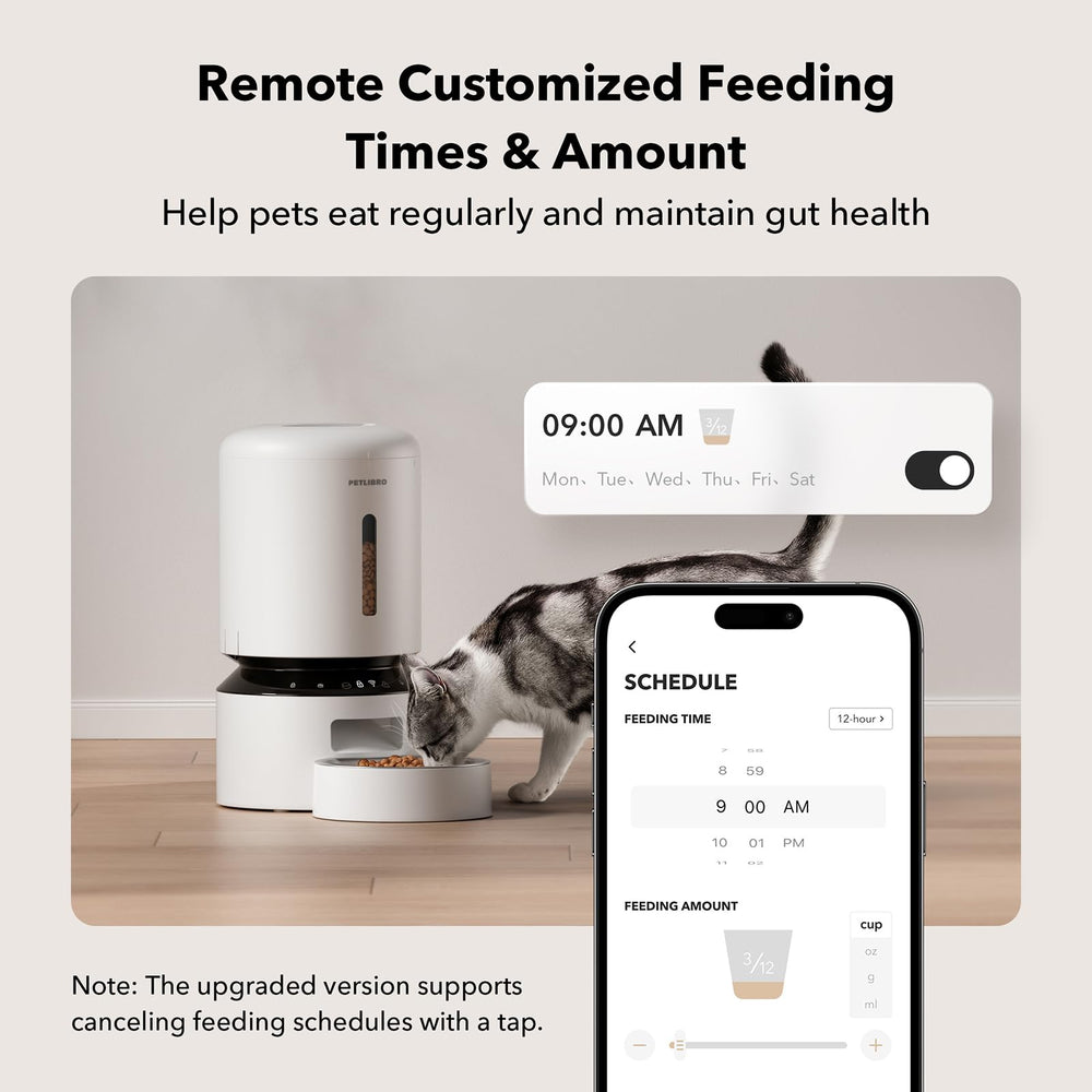 PETLIBRO app control screenshot for remote feeding management