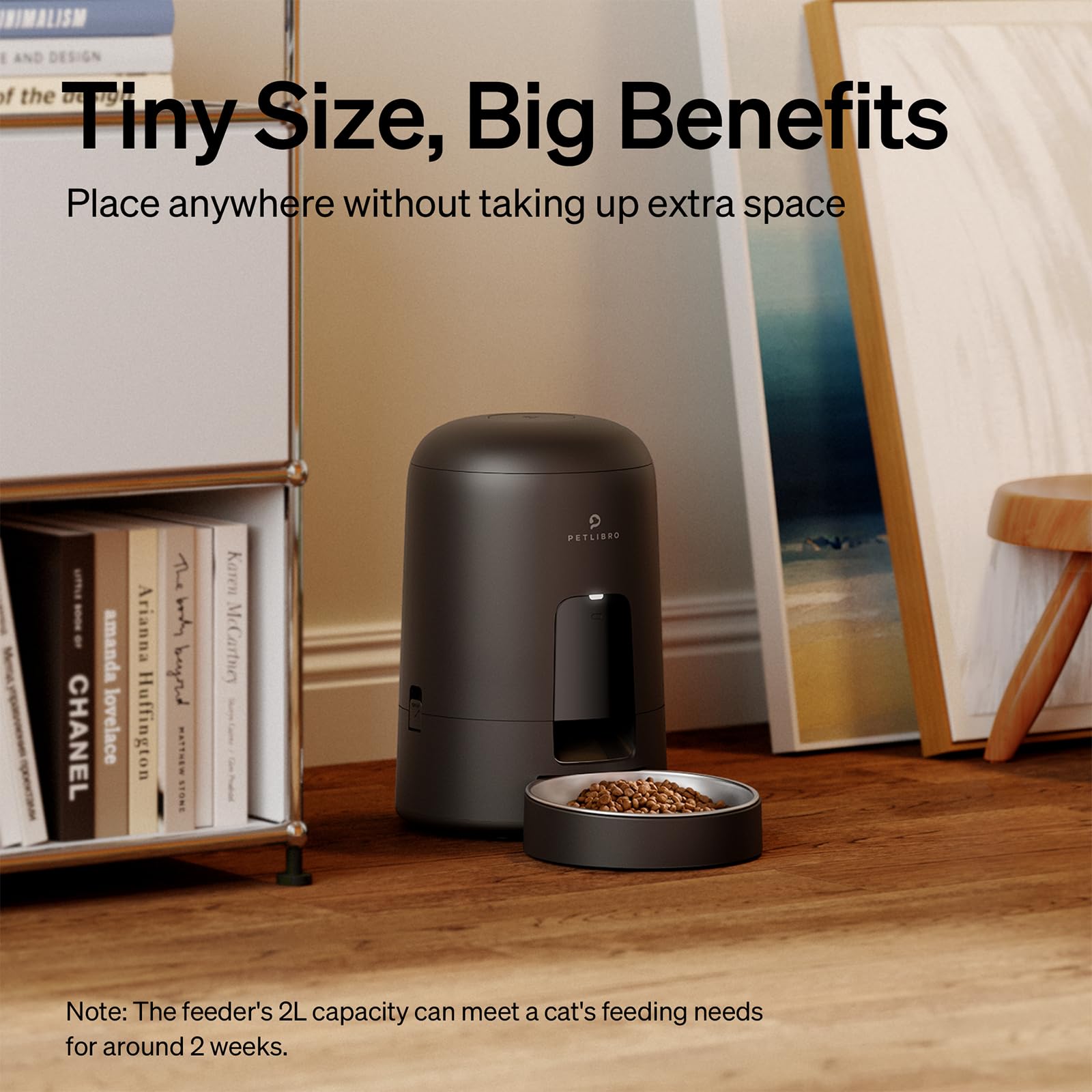 PETLIBRO automatic cat feeder top lid locked prevents paw access