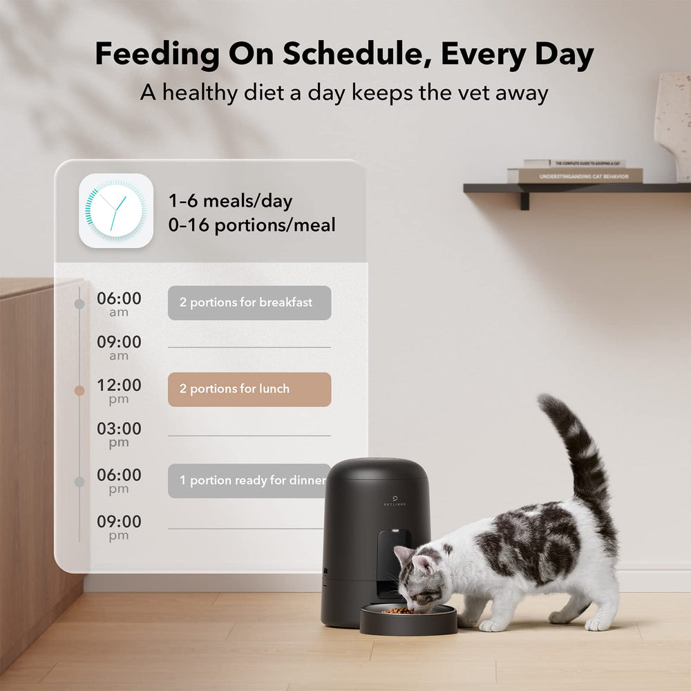 PETLIBRO Automatic Feeder control panel cover reducing accidental presses.