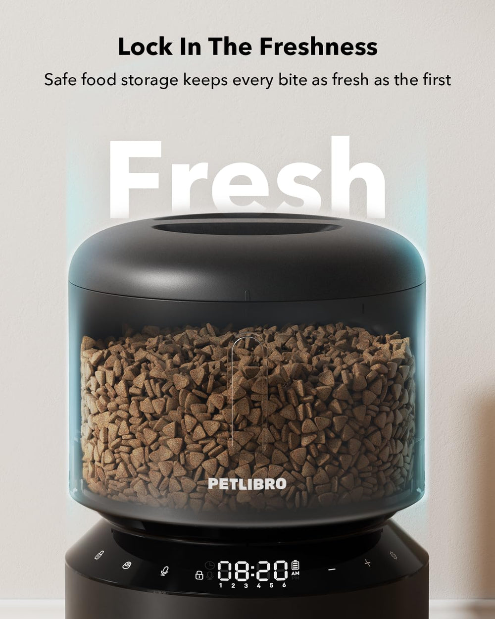 PETLIBRO Automatic Feeder on desk setup for scheduled meals