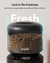 PETLIBRO Automatic Feeder on desk setup for scheduled meals
