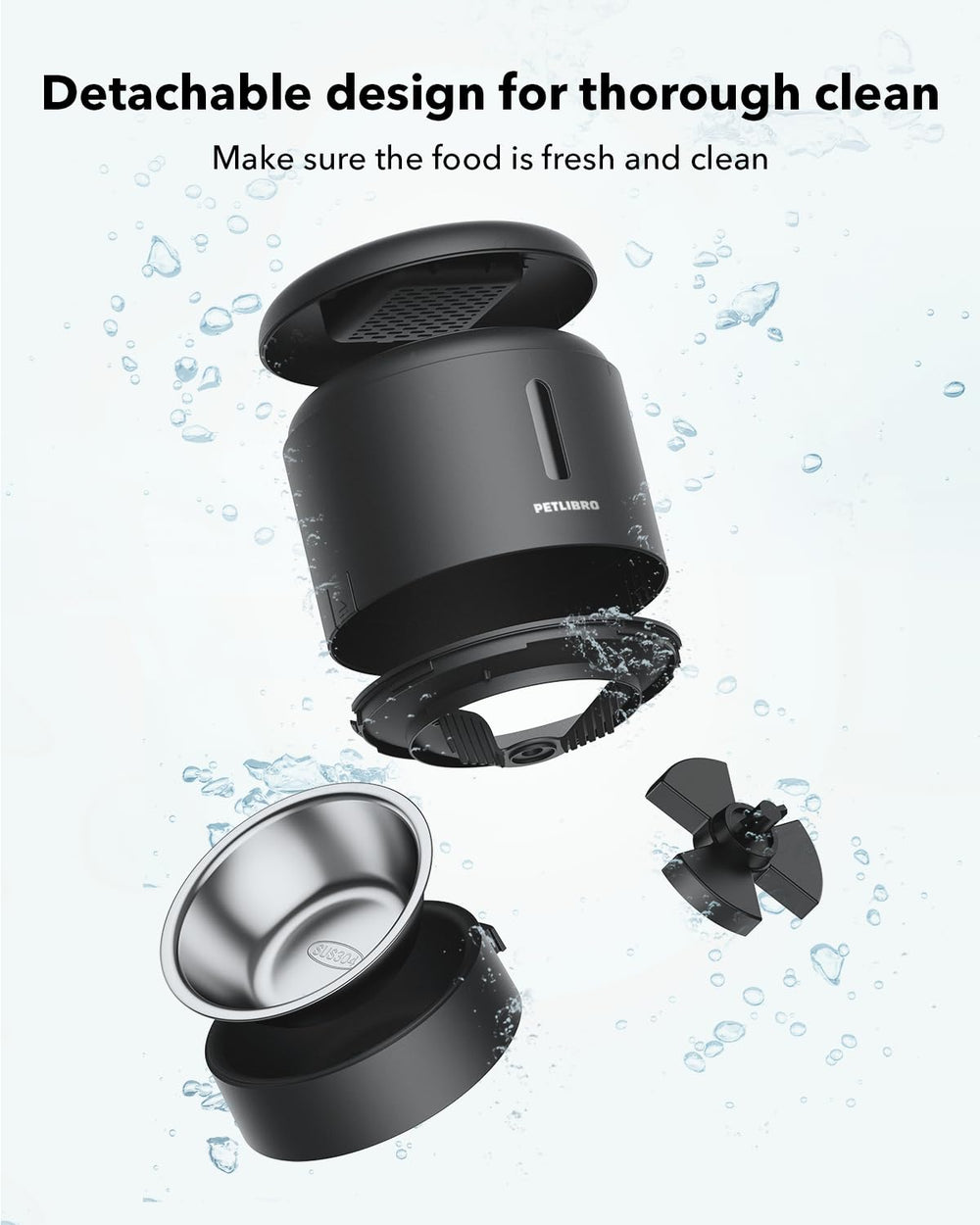 PETLIBRO USB-C power option for reliable daily feeding