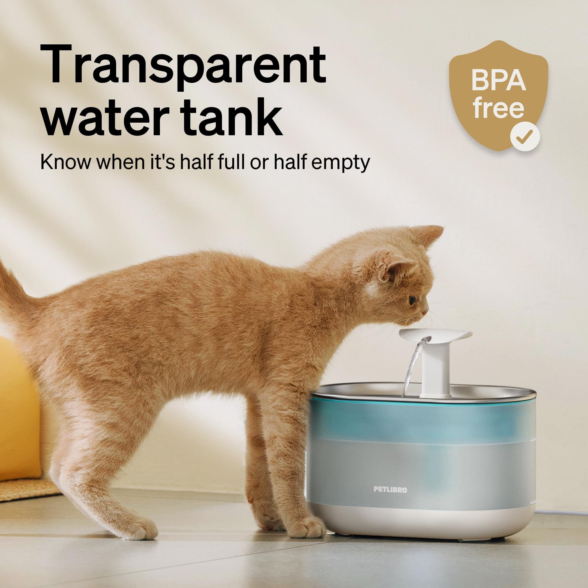 PETLIBRO bubbling stream mode to encourage drinking in cats