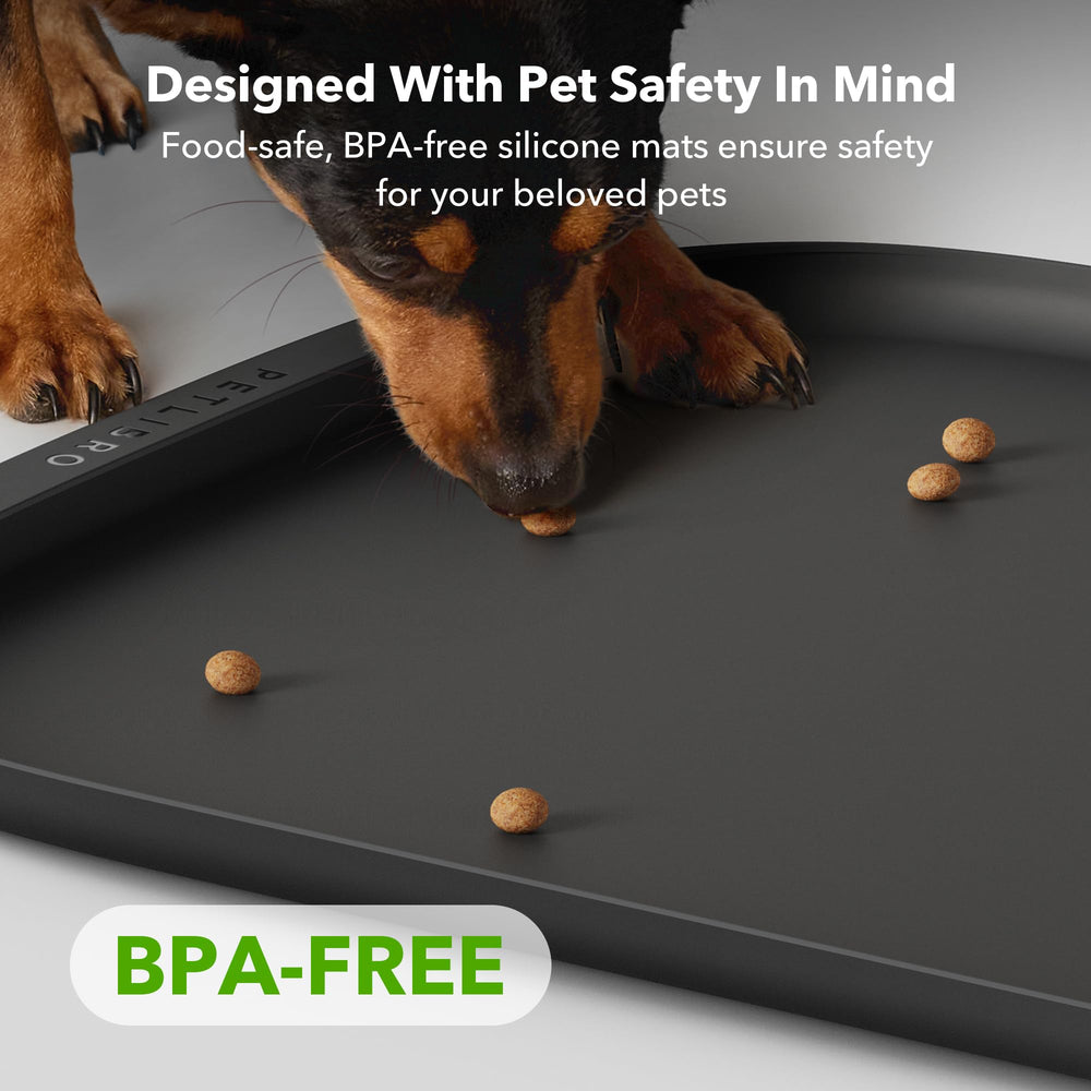 PETLIBRO Cove mat waterproof design protects flooring during messy meals.