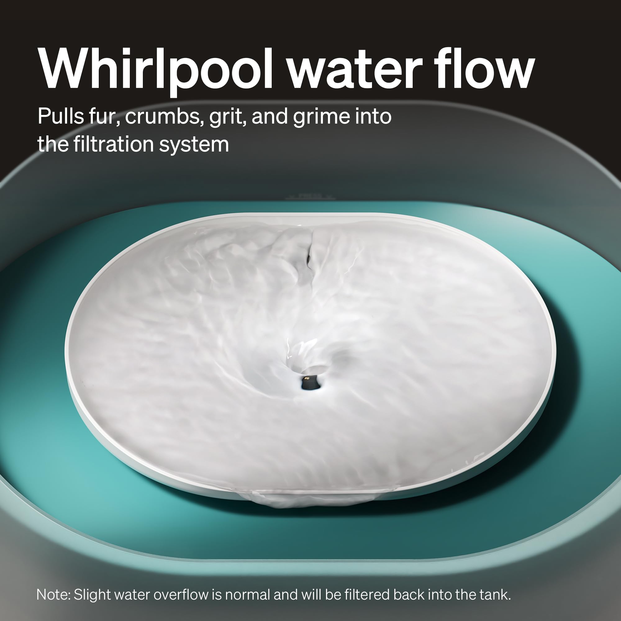 PETLIBRO dog water fountain filter system demonstrates 5-layer filtration for fresher-tasting water.