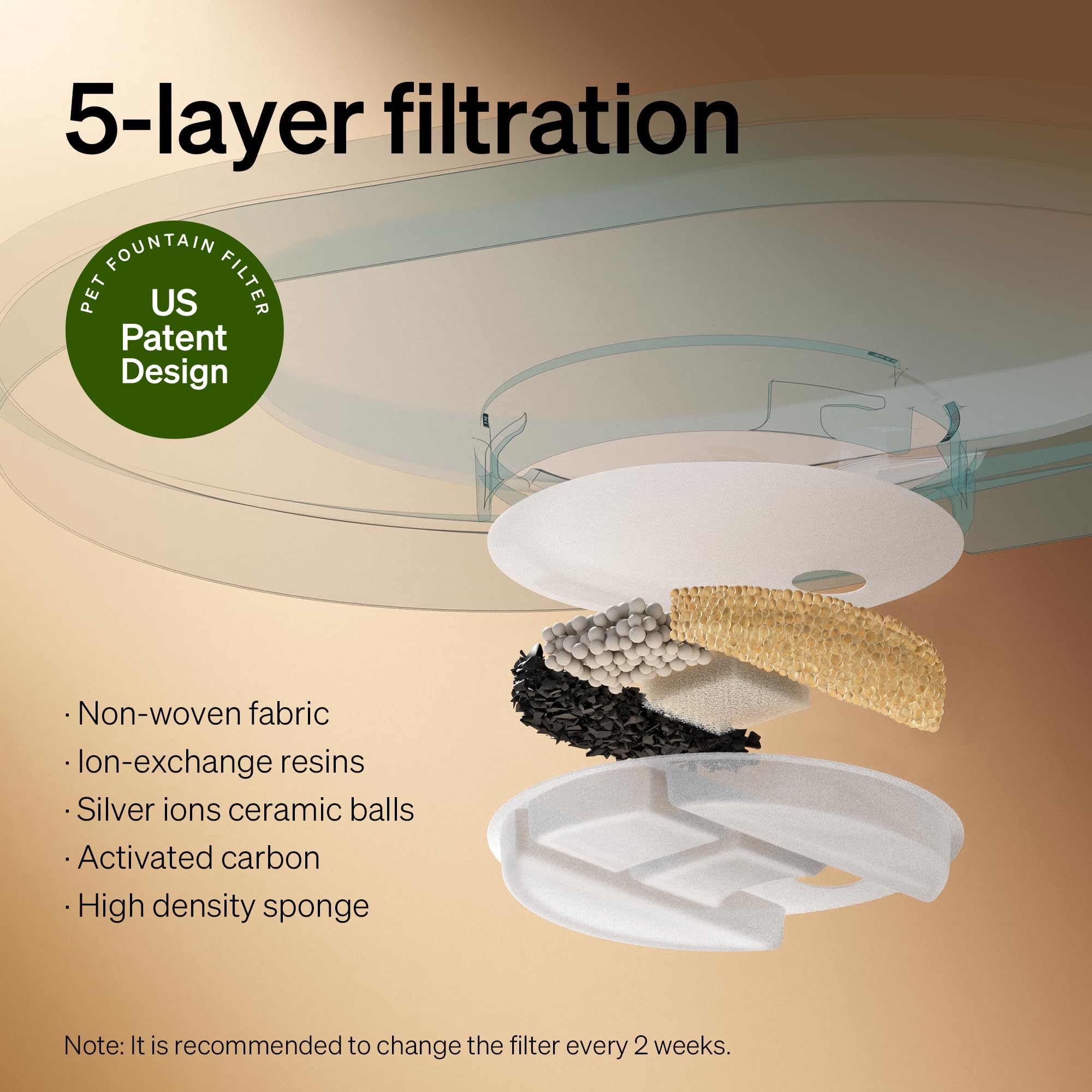 PETLIBRO dog water fountain wide-mouth refill makes topping up simple and quick.