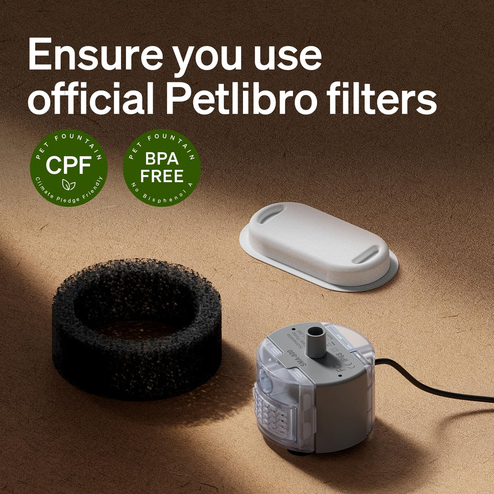 PETLIBRO 4-month supply keeps pets hydrated with refreshed filtration and improved taste.