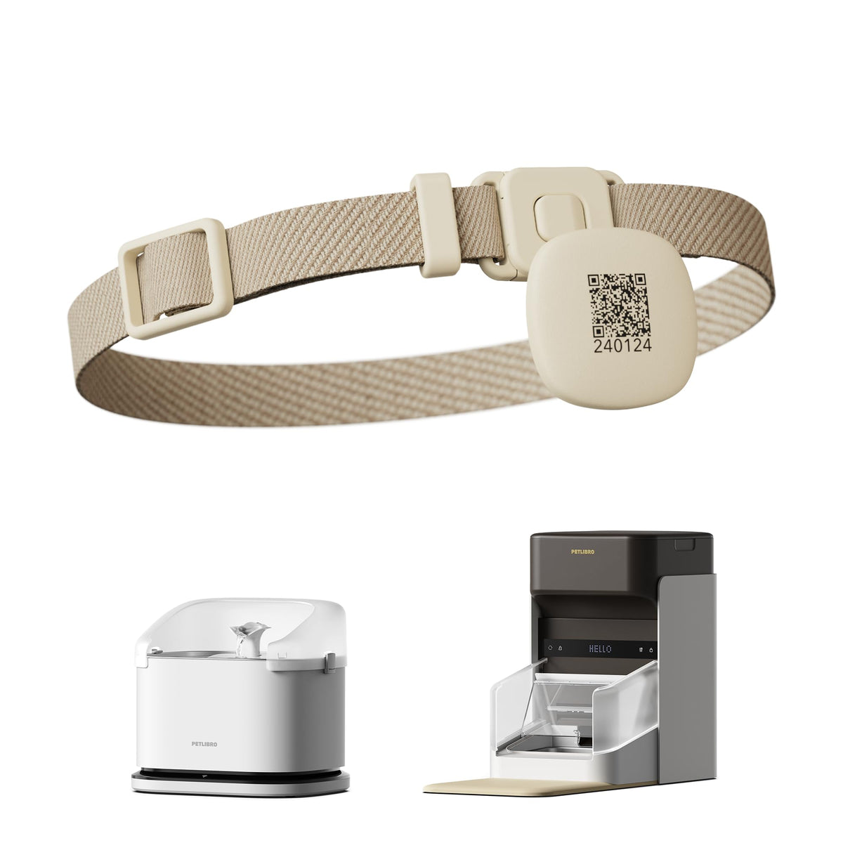 PETLIBRO RFID collar tag pack shown ready for quick setup and monitoring hydration.