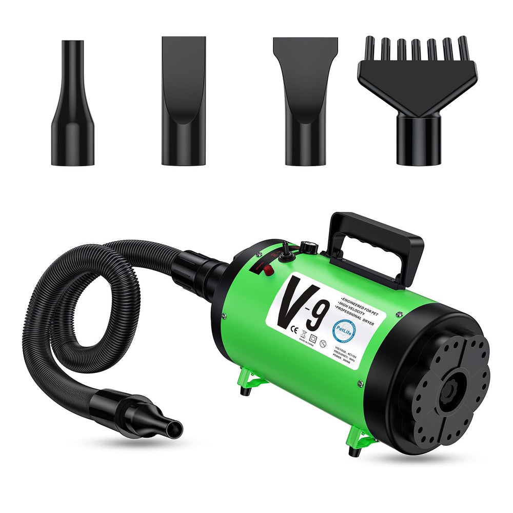 PetLife Professional 5.2HP dog dryer motor closeup highlighting powerful airflow.