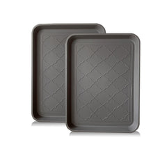PetLike boot tray entryway keeps boots organized and mud contained.