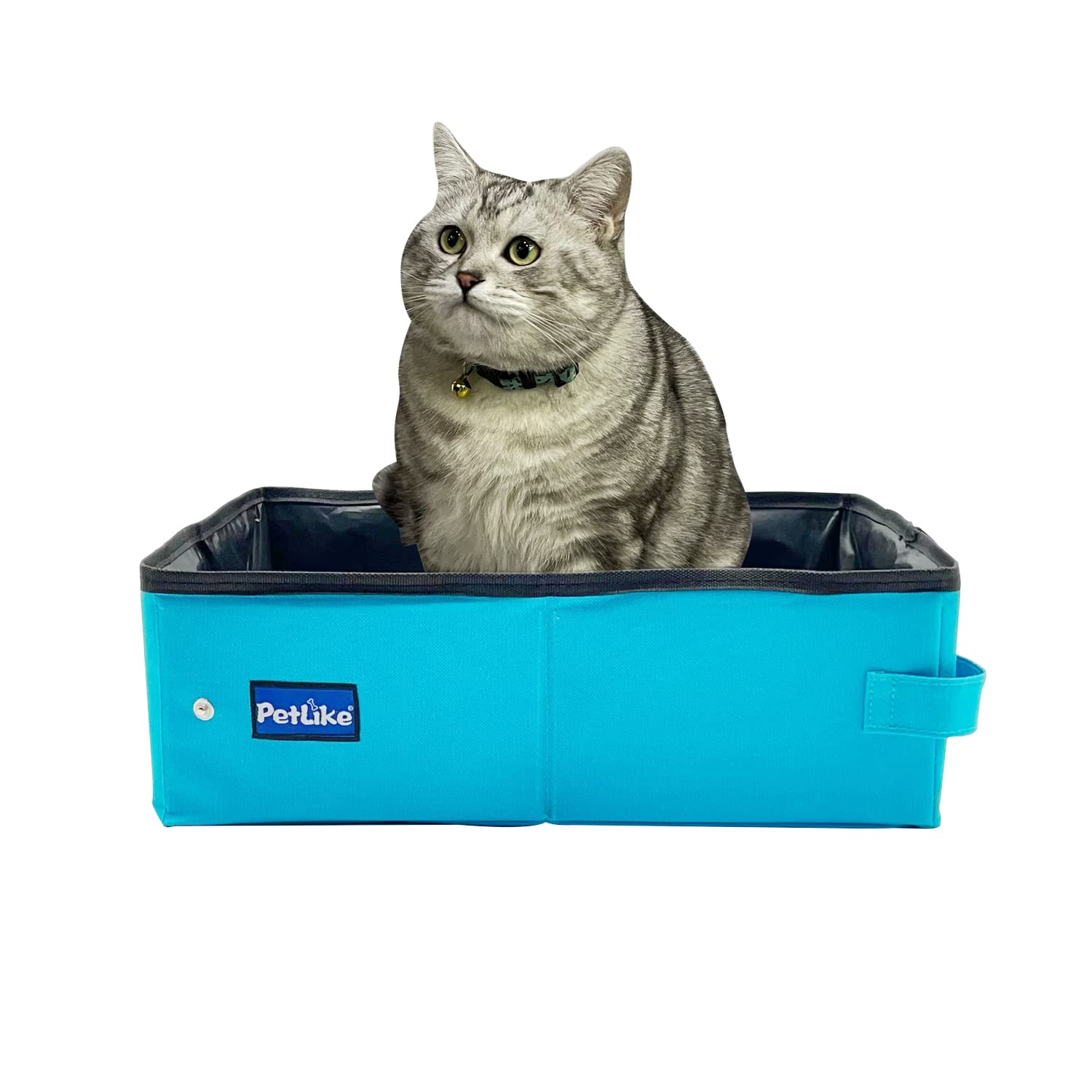 PetLike Travel Cat Litter Box folded for compact carry and easy storage