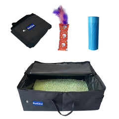 PetLike Travel Cat Litter Box folded-compact for easy travel.