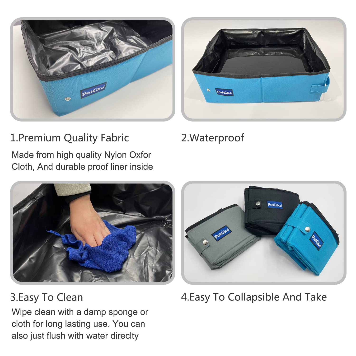 Nylon exterior with water-resistant interior provides leak protection during trips