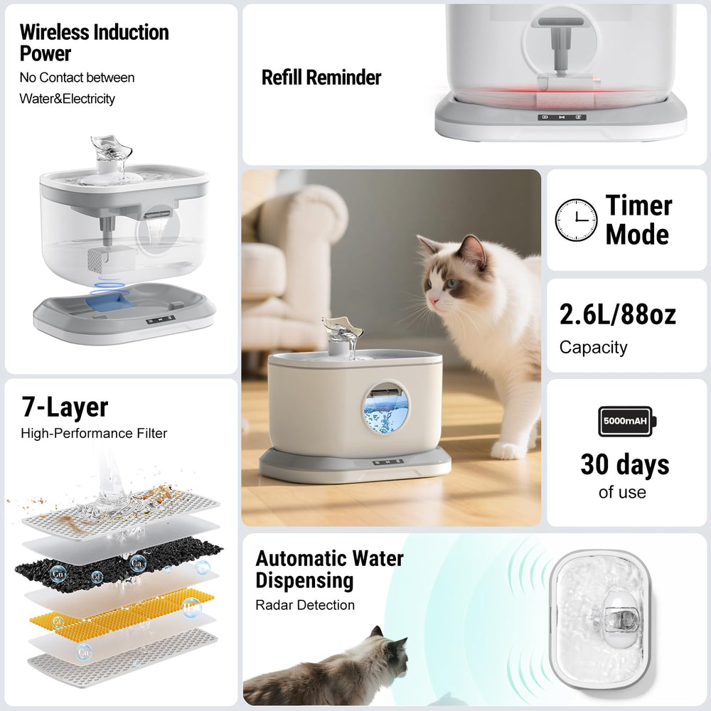 Petlipo separable design simplifies refilling and cleaning.