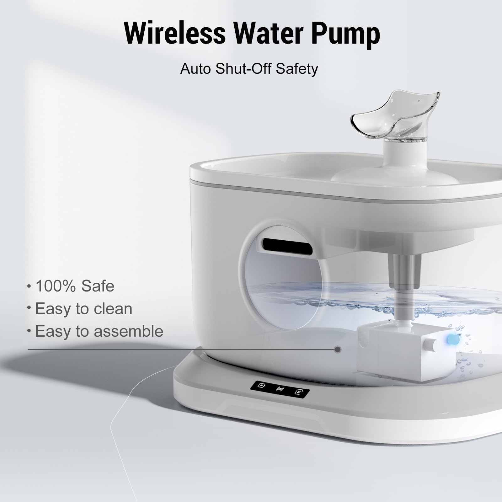 Petlipo ultra-silent pump keeps noise low during nighttime use.
