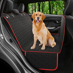 Petloox dog car seat cover back seat hammock keeps paws off upholstery during trips