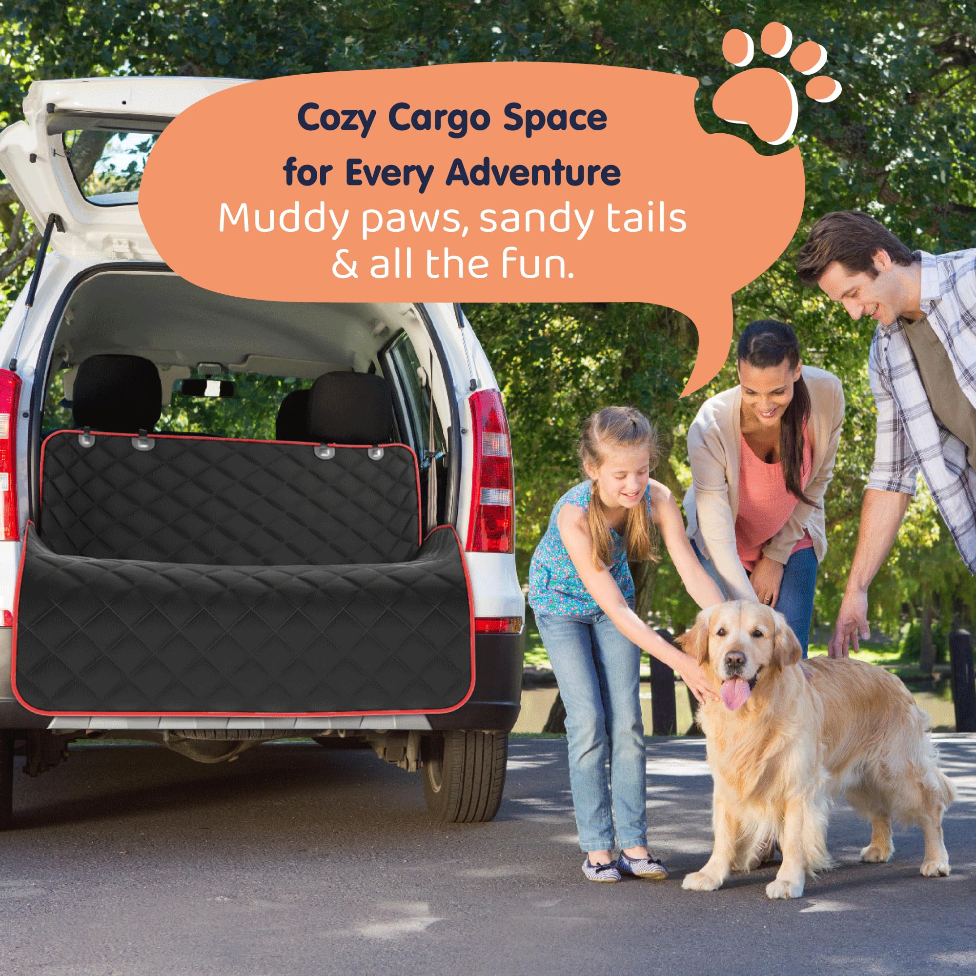 Petloox dog seat cover built-in pockets for treats and toys