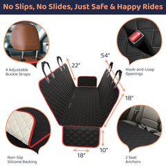Petloox dog seat cover side flaps protecting door panels on rides
