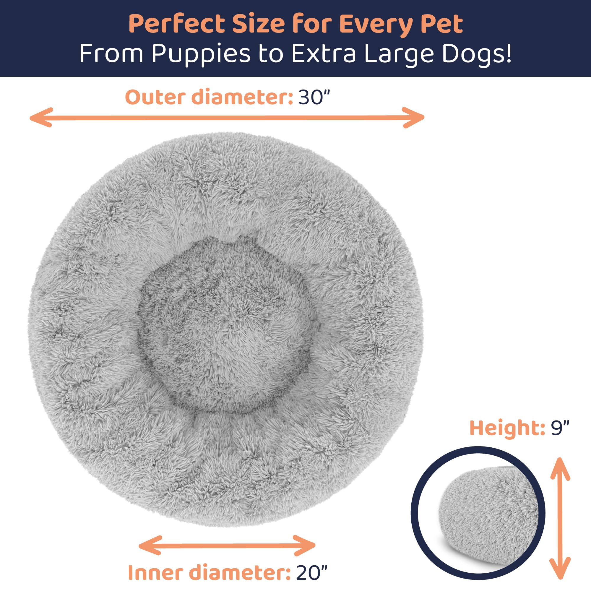 Petloox Donut Bed durable-stitched construction lasts.