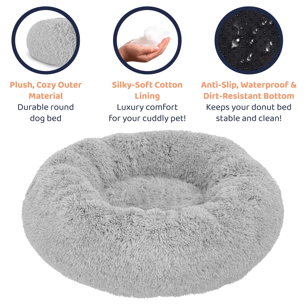 Petloox Donut Bed sizes small to XL fit every pet.