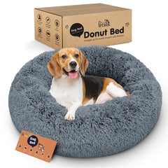 Petloox Donut Bed ultra-soft plush close-up showing cloud-like comfort for naps.