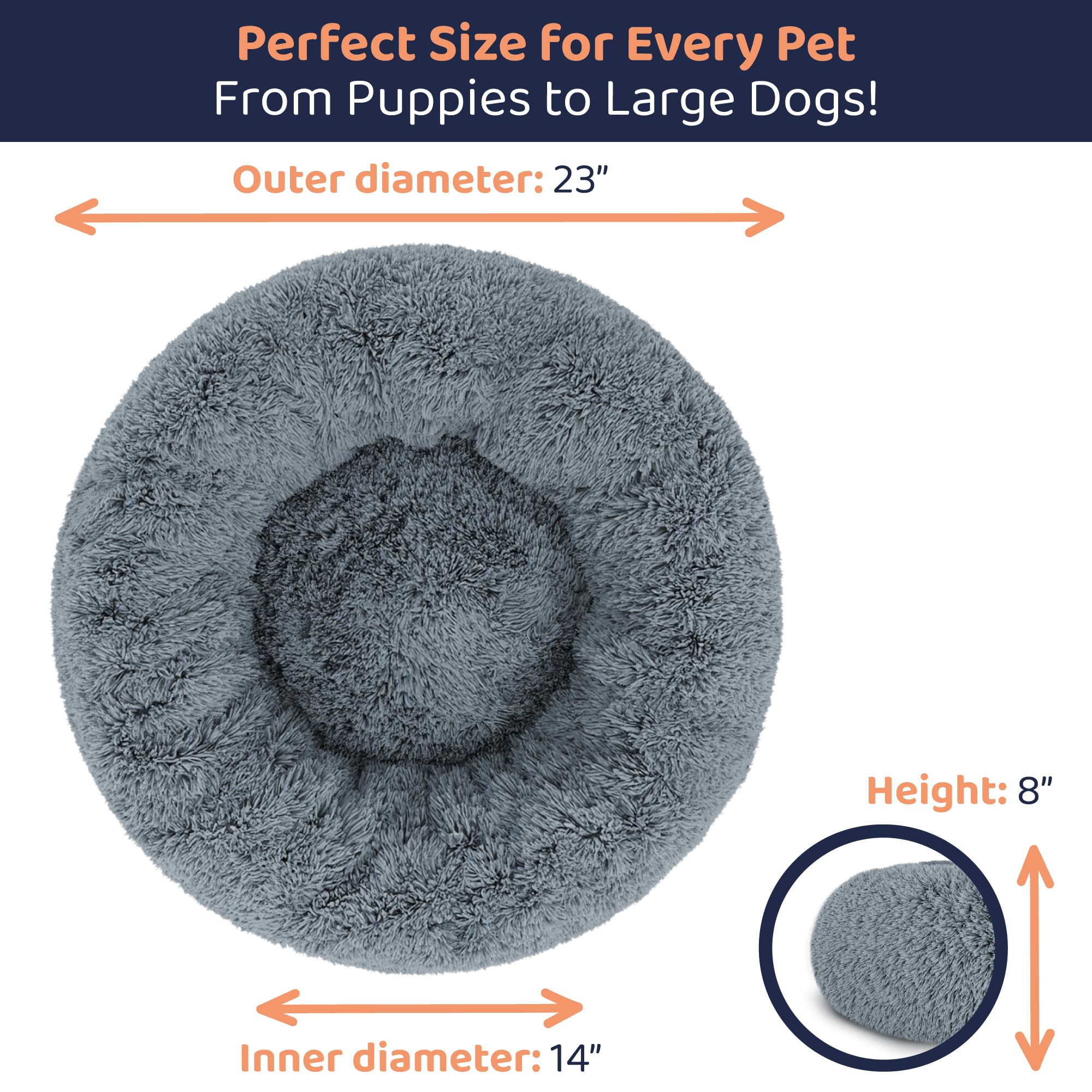 Petloox Donut Dog Bed in home setting complements décor while inviting nap time
