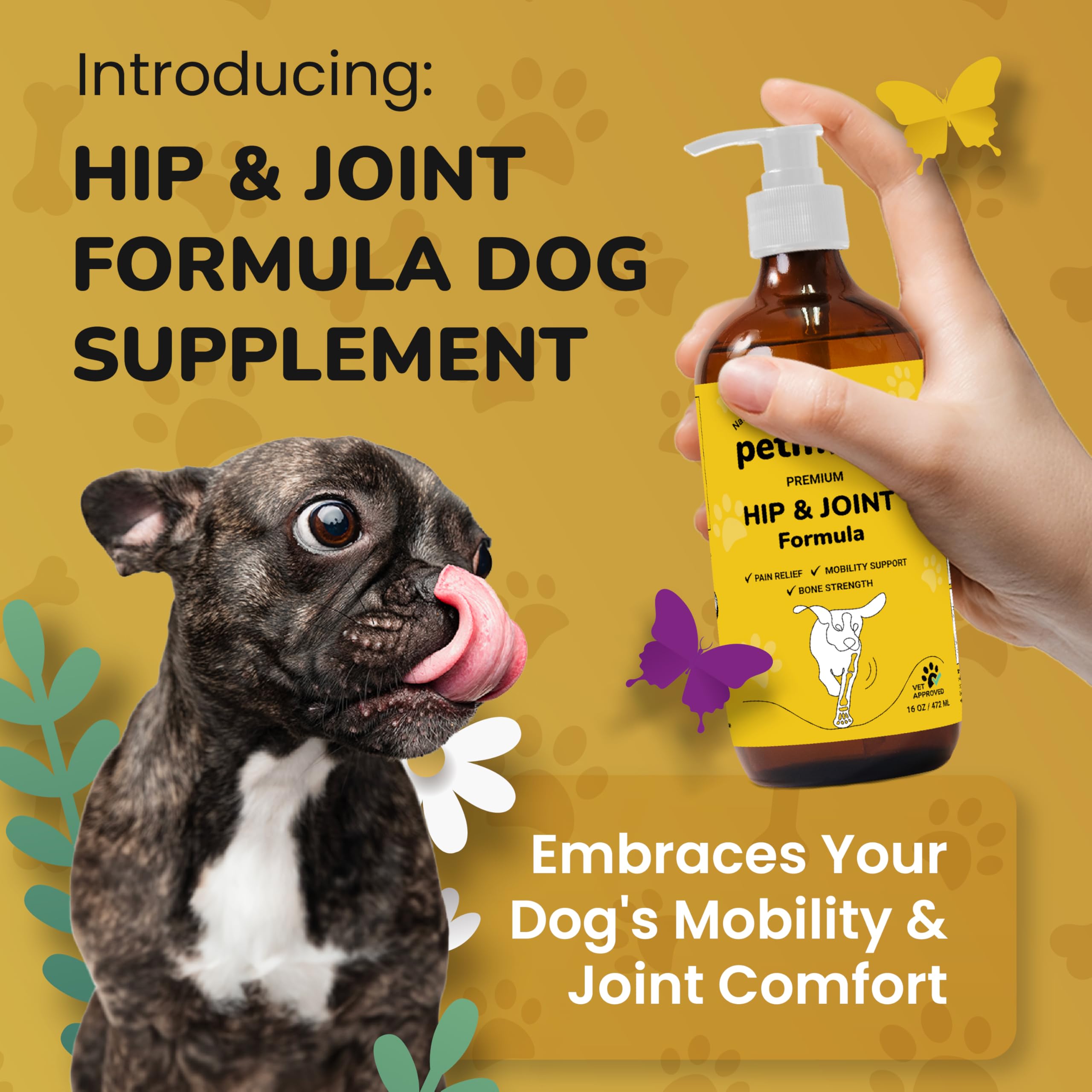 PETMADE green-lipped mussel blend supports activity and joint comfort in dogs.
