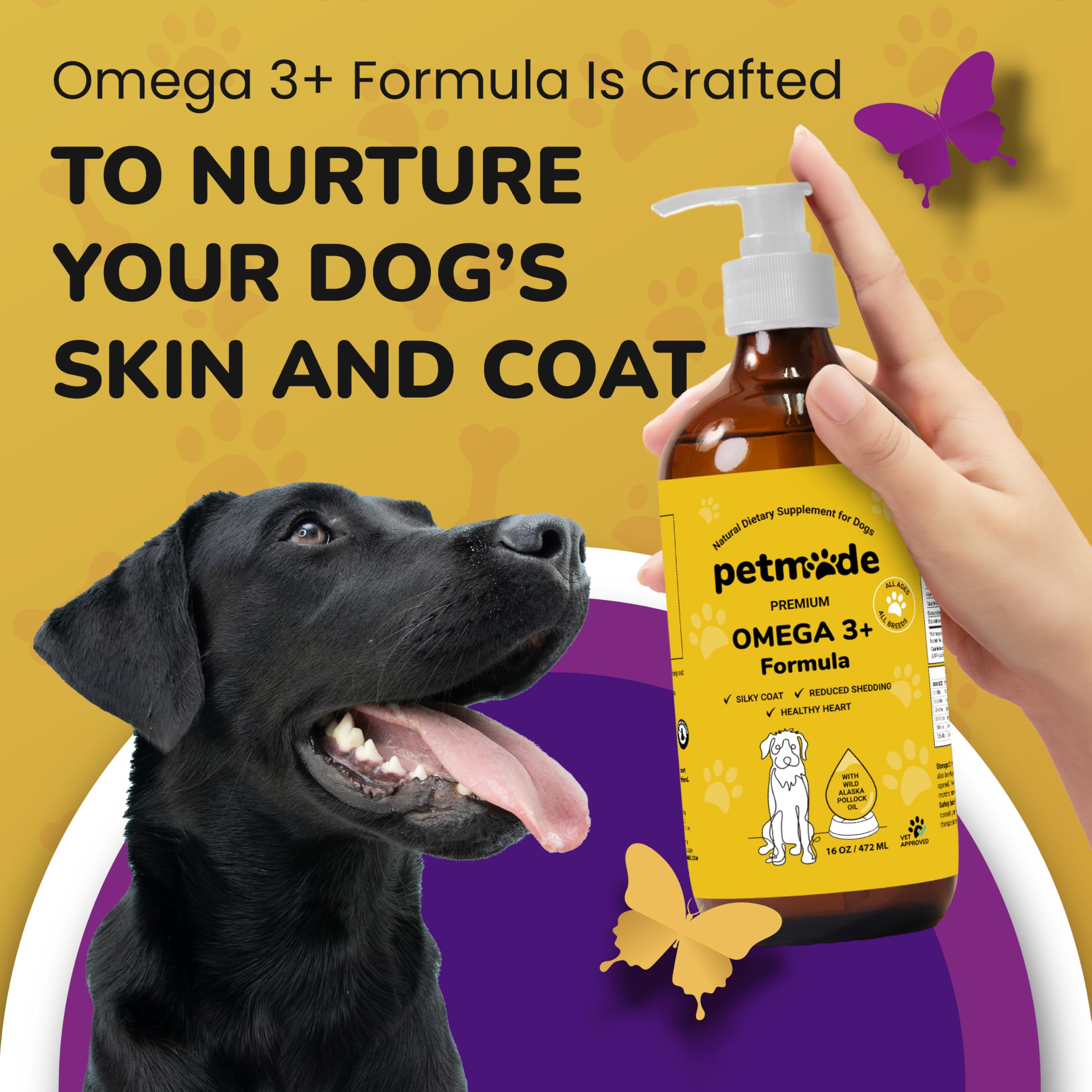 PetMade Omega3 liquid dispense shot for easy mixing into meals.