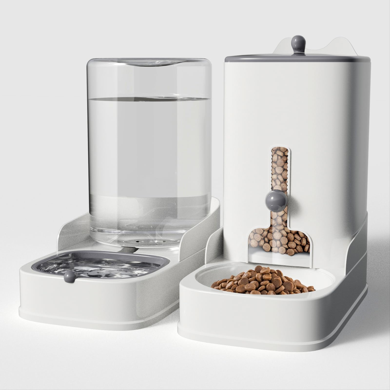 Petmagic Gravity cat feeder 3.6L capacity is travel-ready for longer days away.