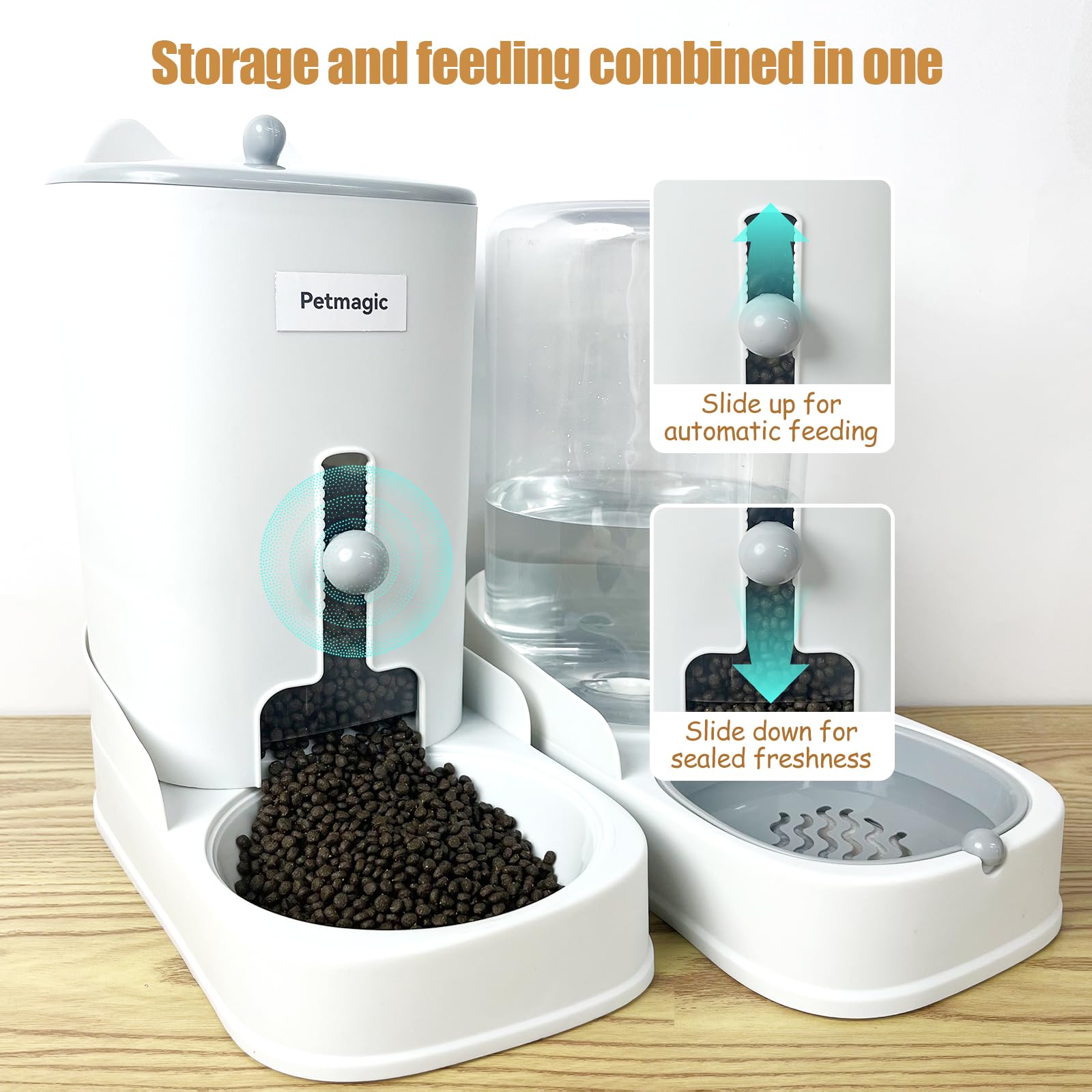 Petmagic Gravity cat feeder BPA-free material ensures pet-safe construction.