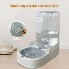Petmagic Gravity cat feeder double-layer water bowl with filter for cleaner water.