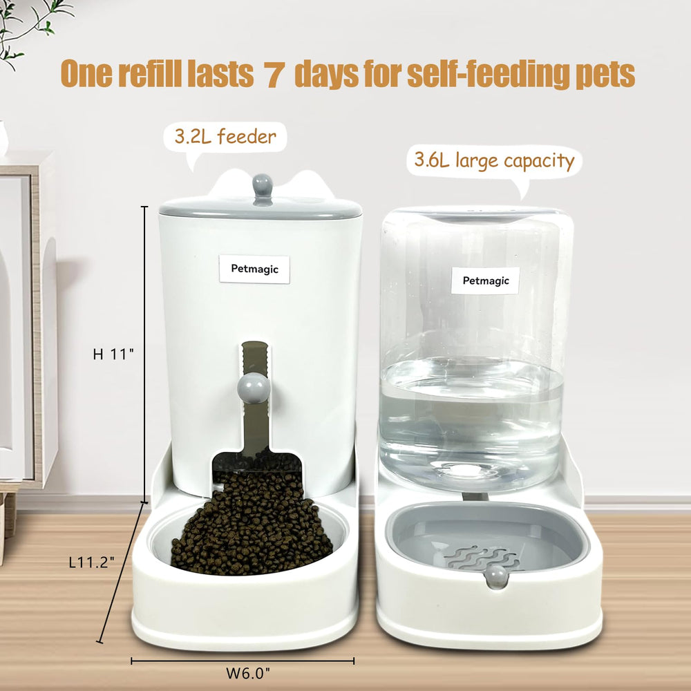 Petmagic Gravity cat feeder filter helps keep drinking water clean.