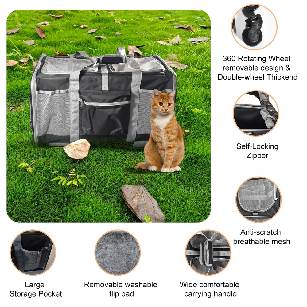 PetMarket side pockets for food, water, and small accessories.