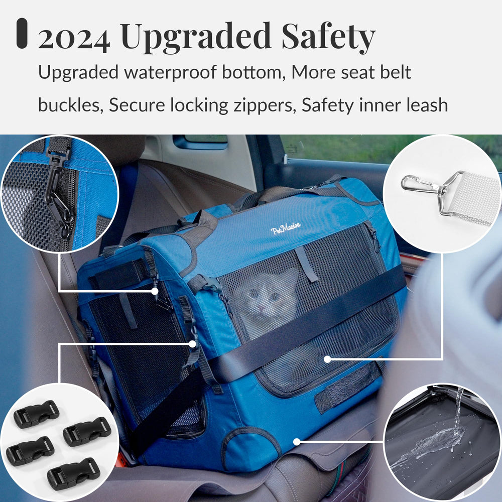 PetMasion extra large cat carrier breathable mesh walls promote airflow