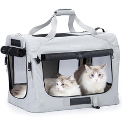 PetMasion extra large cat carrier collapsible structure for easy transport and storage