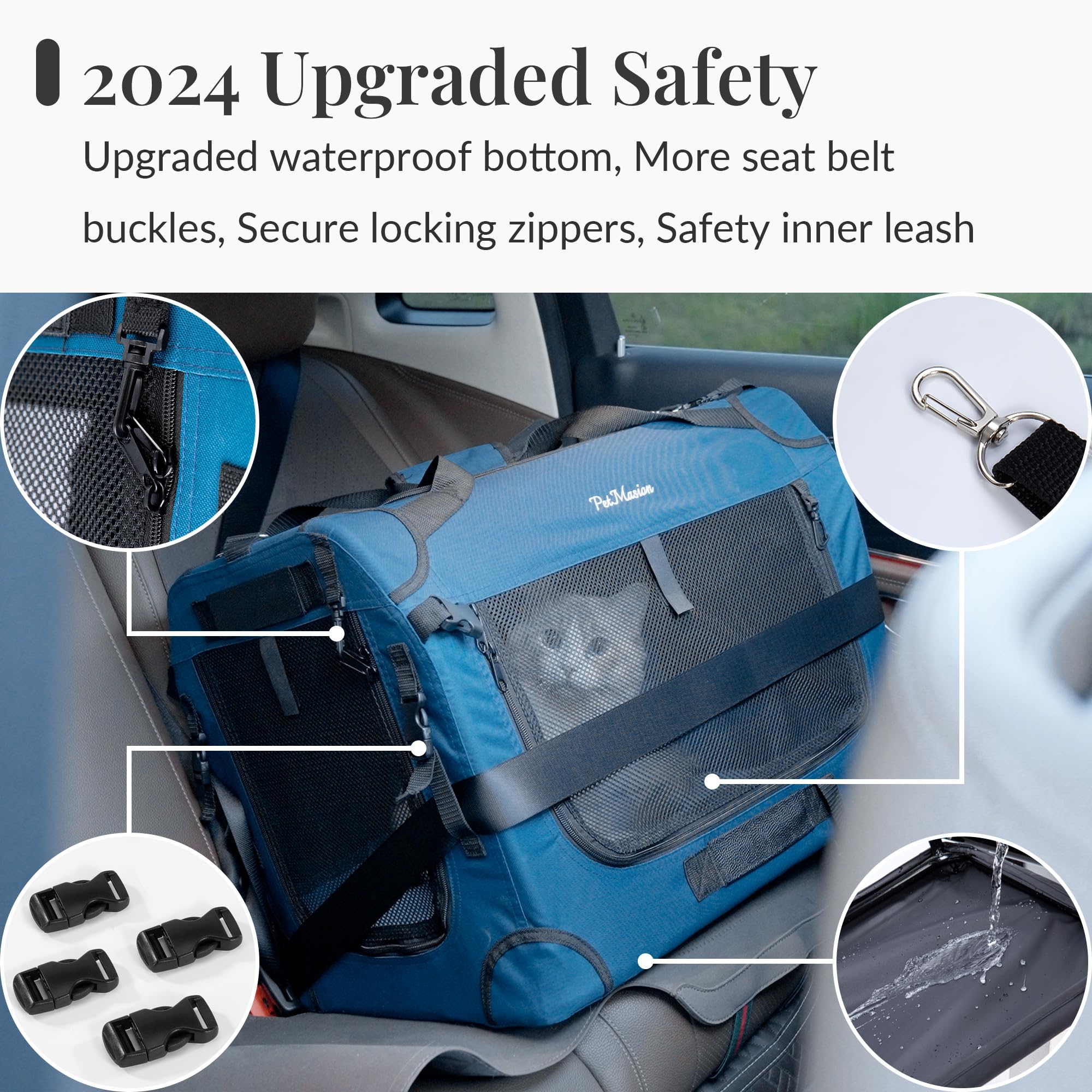 PetMasion carrier waterproof bottom protecting car seats during trips