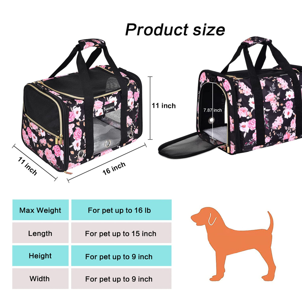 Petmolico Cat Carrier wooden bottom supports weight for steady rides.