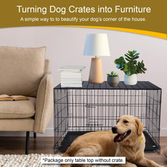 Petmystify aluminum folding crate topper highlights lightweight design for easy transport.