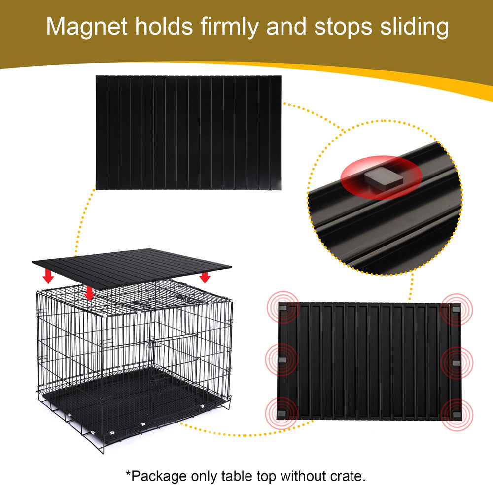 Petmystify crate topper creates flat surface for pet accessories.