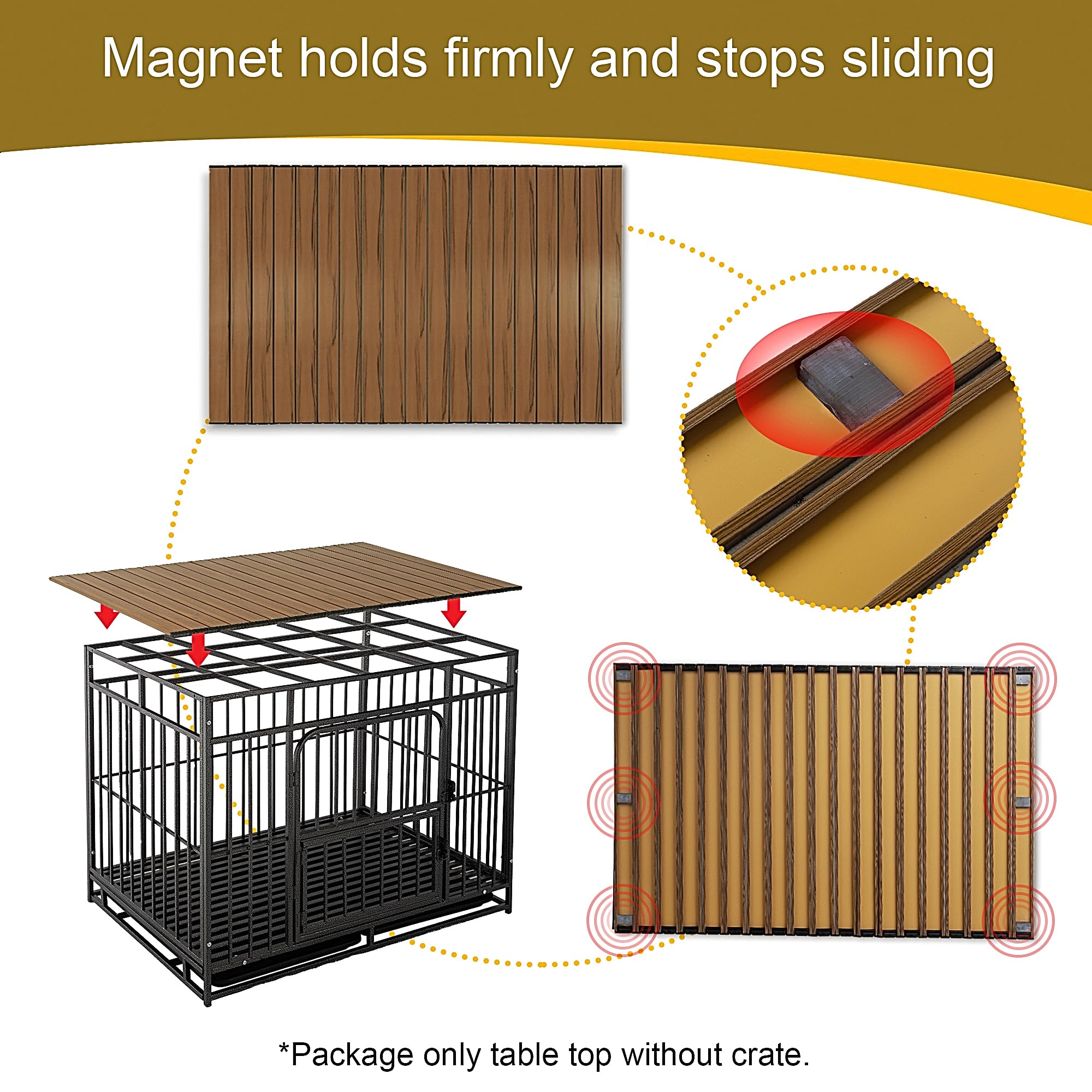 Petmystify Dog Crate Topper folded-storage-ready highlights portable tool-free setup