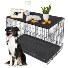 Petmystify dog crate topper magnet 36in shows secure magnetic attachment for stability.