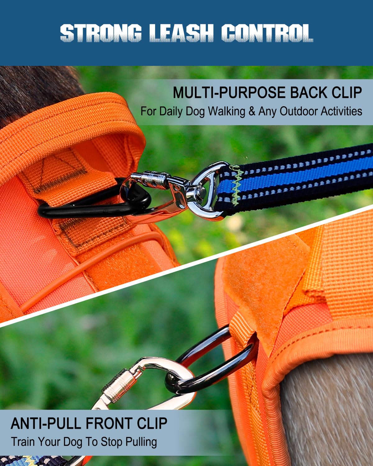 PETNANNY Tactical Vest glow-in-the-dark patches enhance nighttime visibility